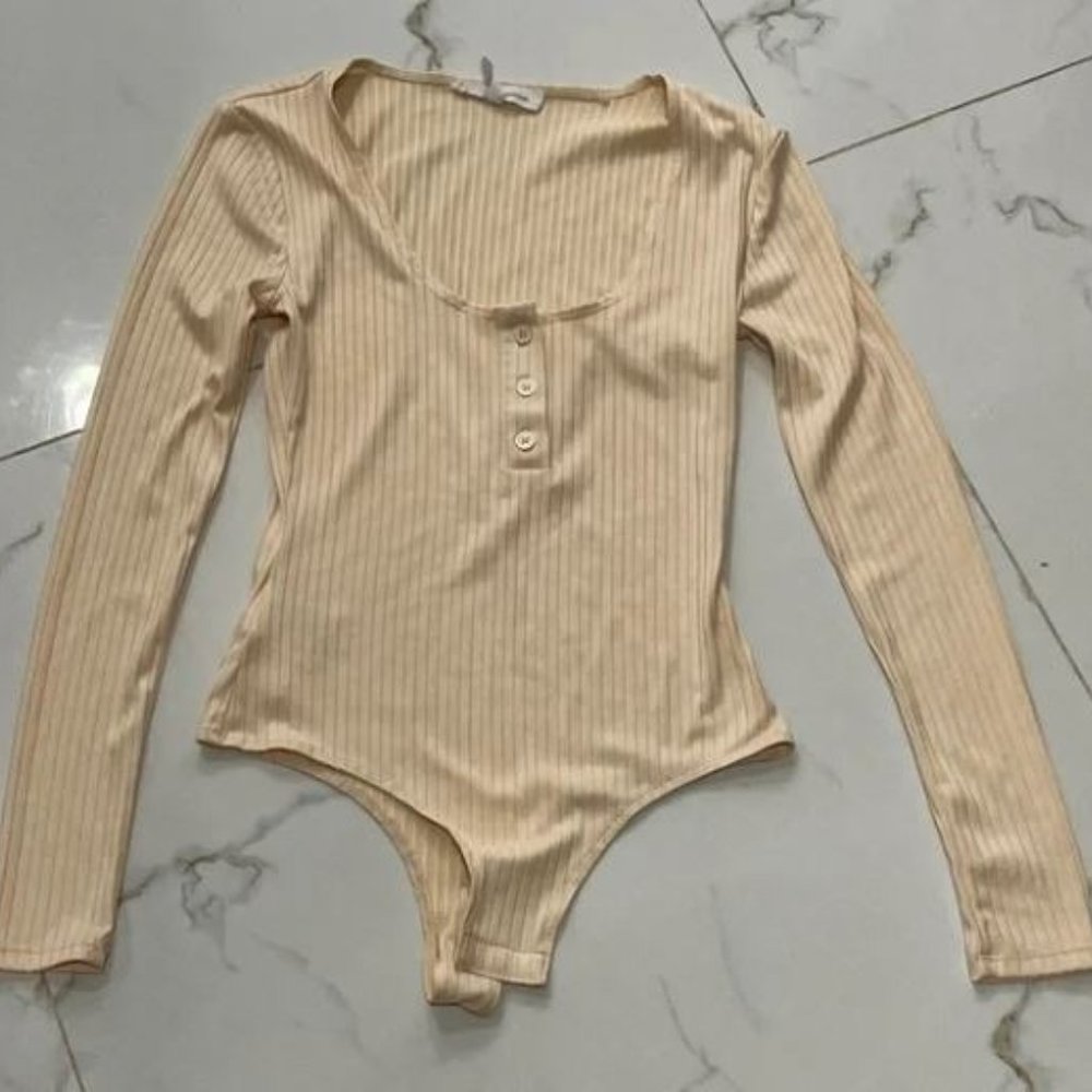 BCBGeneration Bodysuit XXS Beige